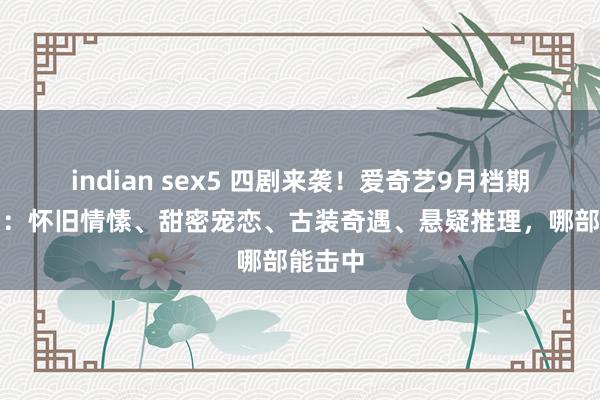 indian sex5 四剧来袭！爱奇艺9月档期全剖判：怀旧情愫、甜密宠恋、古装奇遇、悬疑推理，哪部能击中