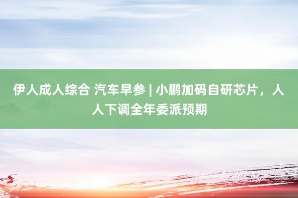 伊人成人综合 汽车早参 | 小鹏加码自研芯片，人人下调全年委派预期