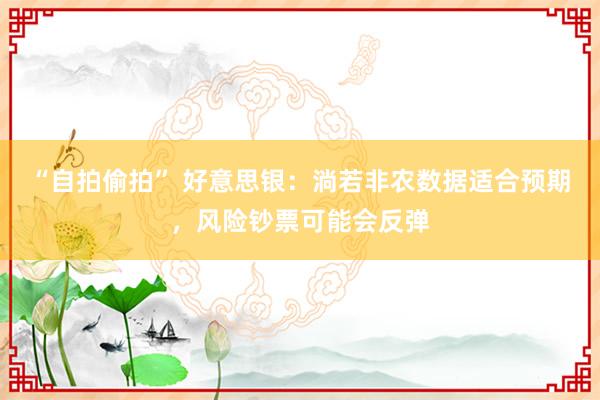 “自拍偷拍” 好意思银：淌若非农数据适合预期，风险钞票可能会反弹