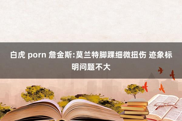 白虎 porn 詹金斯:莫兰特脚踝细微扭伤 迹象标明问题不大