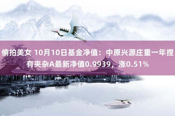 偷拍美女 10月10日基金净值：中原兴源庄重一年捏有夹杂A最新净值0.9939，涨0.51%