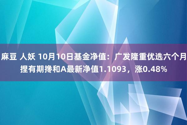 麻豆 人妖 10月10日基金净值：广发隆重优选六个月捏有期搀和A最新净值1.1093，涨0.48%