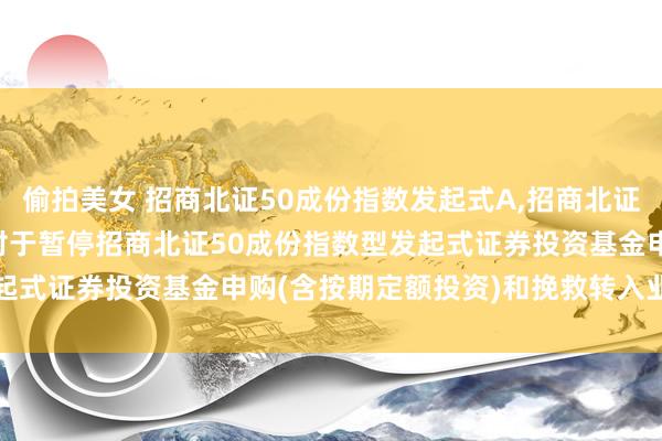 偷拍美女 招商北证50成份指数发起式A，招商北证50成份指数发起式C: 对于暂停招商北证50成份指数型发起式证券投资基金申购(含按期定额投资)和挽救转入业务的公告