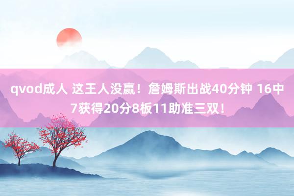 qvod成人 这王人没赢！詹姆斯出战40分钟 16中7获得20分8板11助准三双！