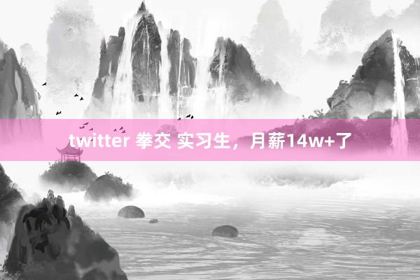 twitter 拳交 实习生，月薪14w+了