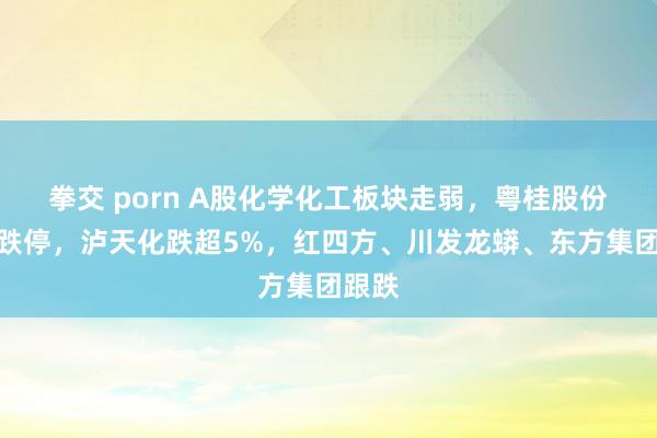 拳交 porn A股化学化工板块走弱，粤桂股份涉及跌停，泸天化跌超5%，红四方、川发龙蟒、东方集团跟跌