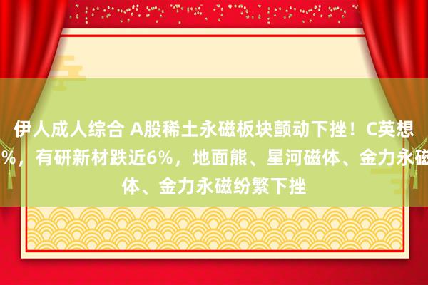 伊人成人综合 A股稀土永磁板块颤动下挫！C英想特跌超10%，有研新材跌近6%，地面熊、星河磁体、金力永磁纷繁下挫