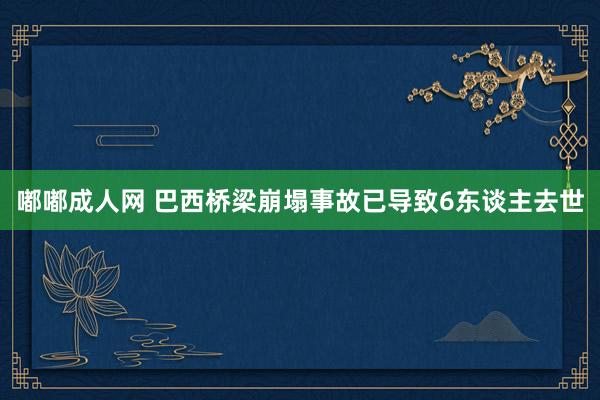 嘟嘟成人网 巴西桥梁崩塌事故已导致6东谈主去世