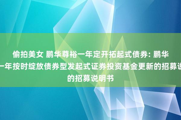 偷拍美女 鹏华尊裕一年定开拓起式债券: 鹏华尊裕一年按时绽放债券型发起式证券投资基金更新的招募说明书