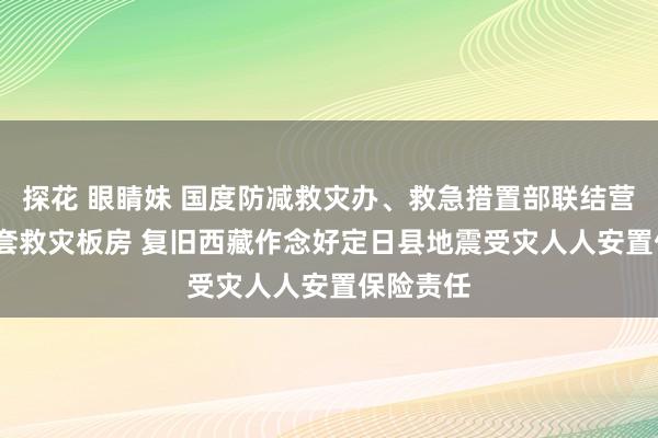 探花 眼睛妹 国度防减救灾办、救急措置部联结营救2000套救灾板房 复旧西藏作念好定日县地震受灾人人安置保险责任