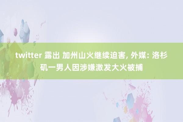 twitter 露出 加州山火继续迫害， 外媒: 洛杉矶一男人因涉嫌激发大火被捕