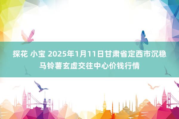 探花 小宝 2025年1月11日甘肃省定西市沉稳马铃薯玄虚交往中心价钱行情